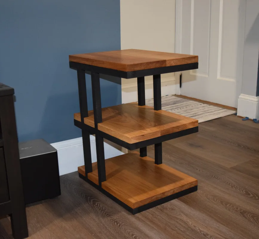 Open Oak End Table