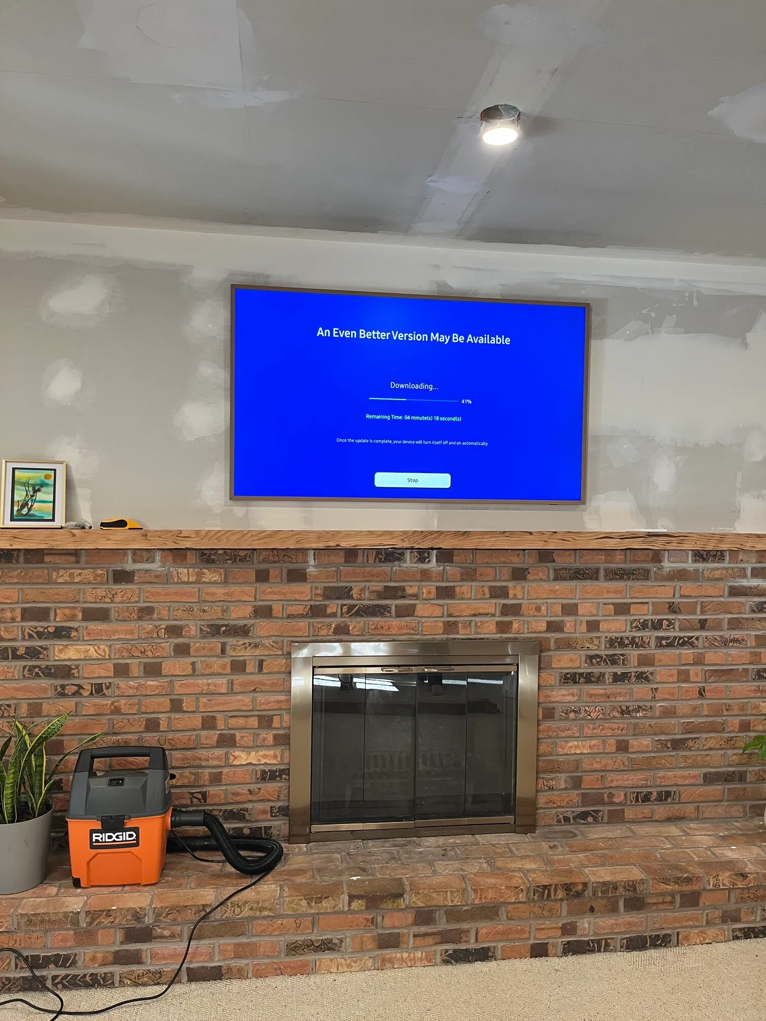Fireplace Mantle & TV Surround