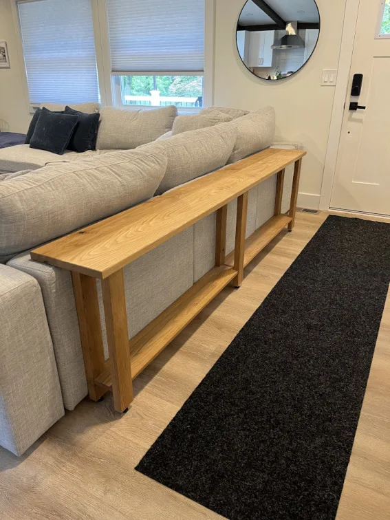 Sofa Table with Couch Lip