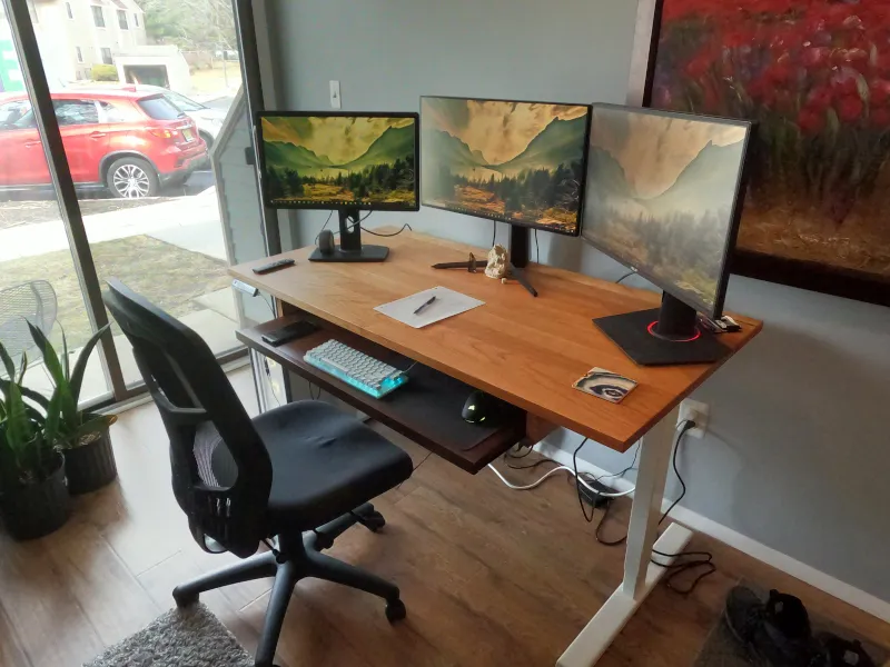 Hardwood Standing Desk 1